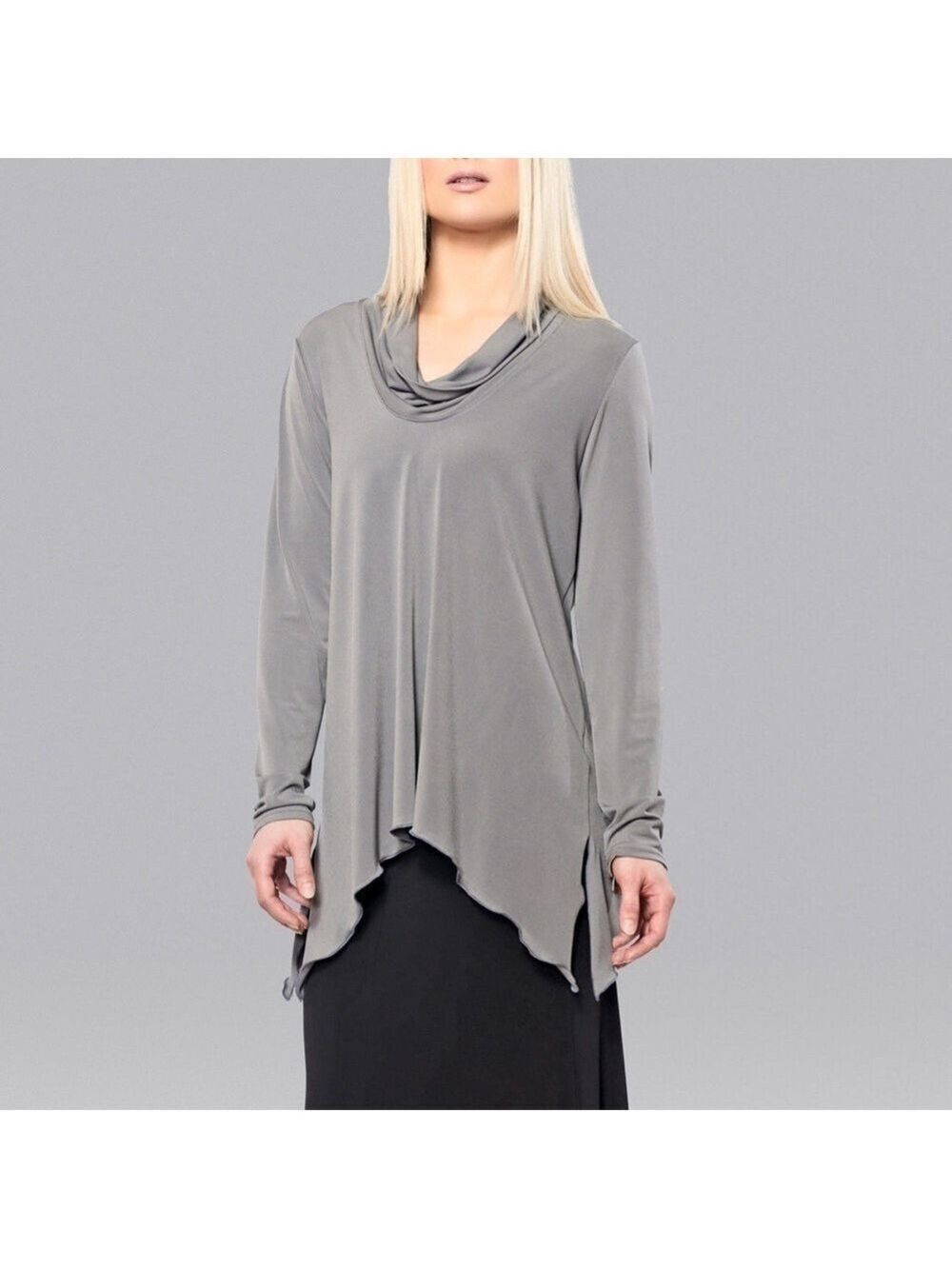 Code Vitesse Collection Cowl Neck Top Wrinkle Free Breathable Fabric Shirt S/P